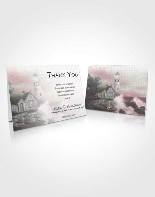 Funeral Thank You Card Template Morning Lighthouse Lookout