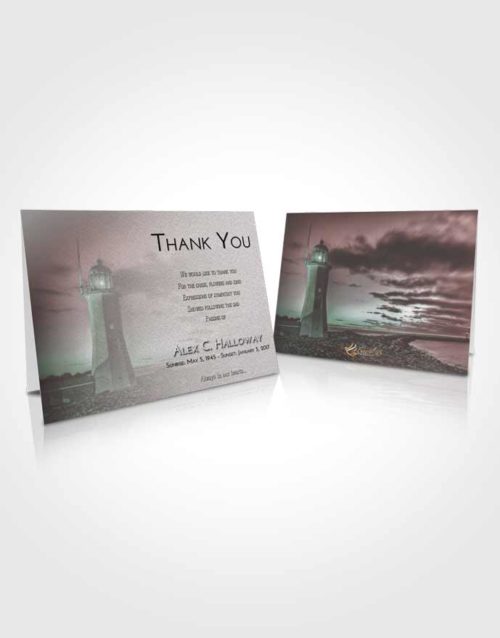 Funeral Thank You Card Template Morning Lighthouse Magnificence
