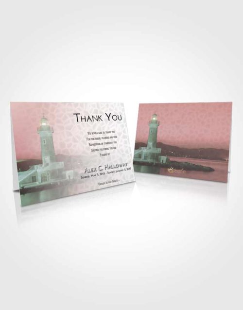 Funeral Thank You Card Template Morning Lighthouse Majesty