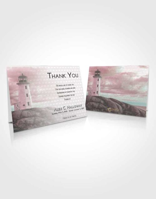 Funeral Thank You Card Template Morning Lighthouse Safety