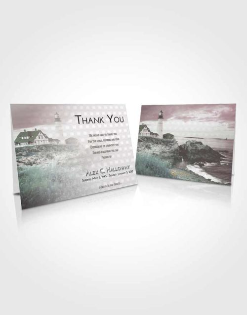 Funeral Thank You Card Template Morning Lighthouse Secret