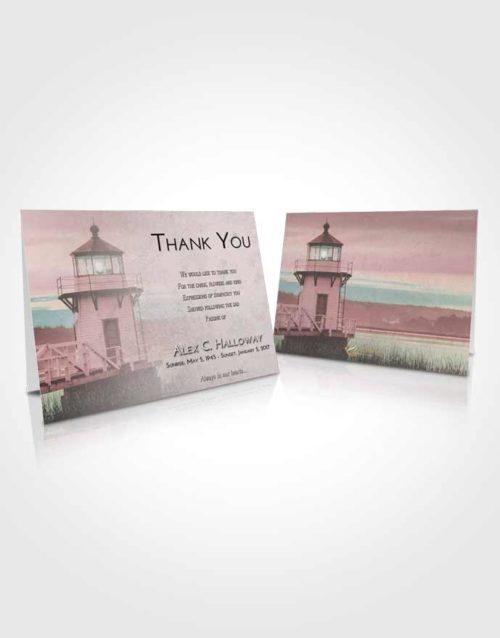 Funeral Thank You Card Template Morning Lighthouse Surprise