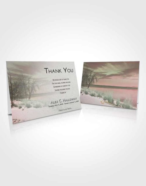 Funeral Thank You Card Template Morning Lovely Lake