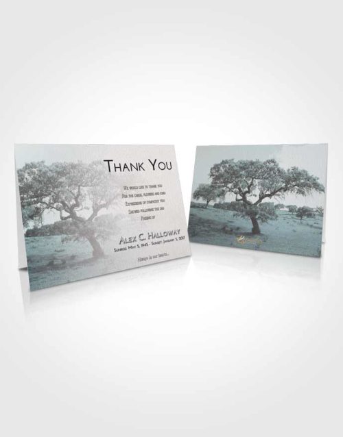 Funeral Thank You Card Template Morning Loving Leaves