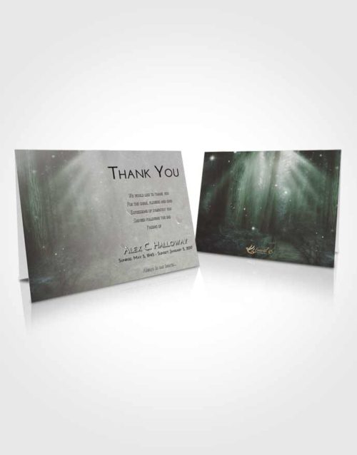 Funeral Thank You Card Template Morning Magical Forest