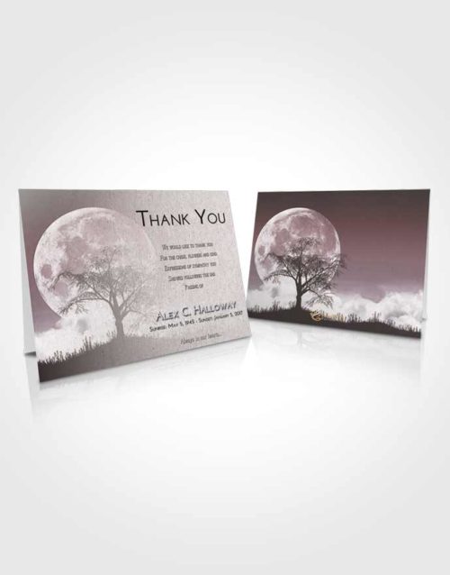 Funeral Thank You Card Template Morning Moon Peace