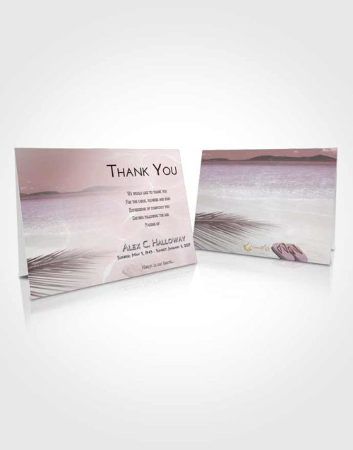 Funeral Thank You Card Template Morning Ocean Ripples
