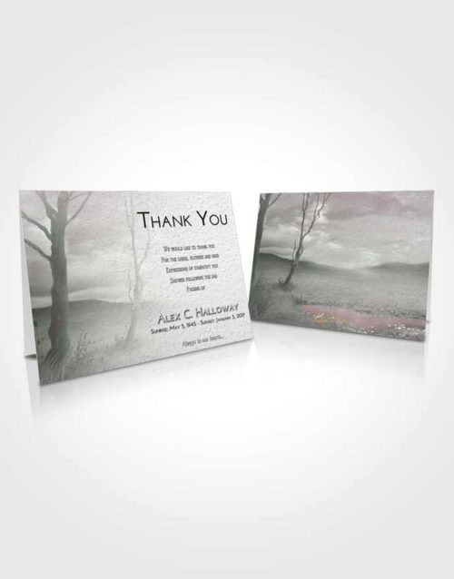 Funeral Thank You Card Template Morning Peaceful Fall