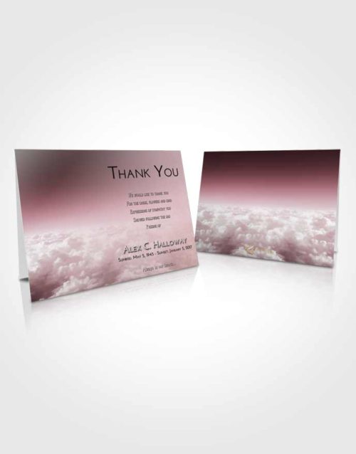 Funeral Thank You Card Template Morning Return to the Clouds
