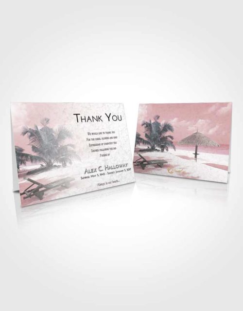 Funeral Thank You Card Template Morning Sandy Beach