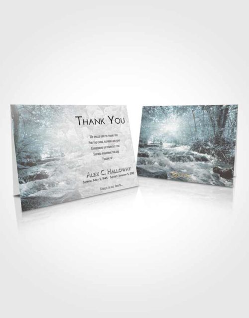 Funeral Thank You Card Template Morning Silver Stream