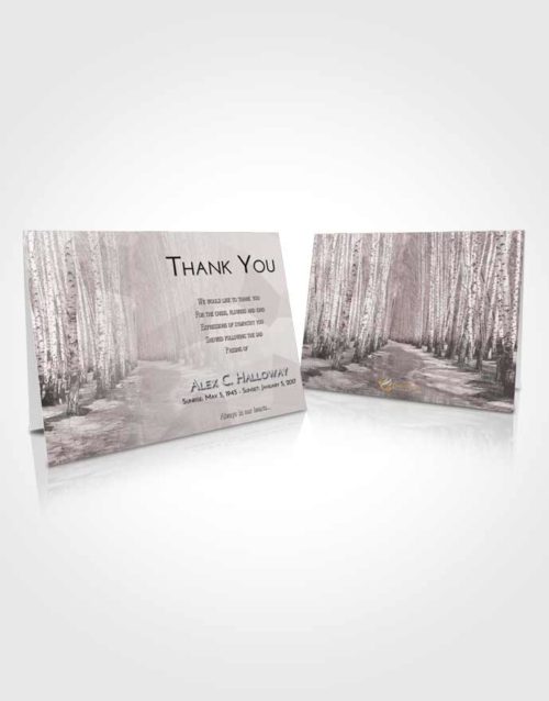 Funeral Thank You Card Template Morning Snowy Stream
