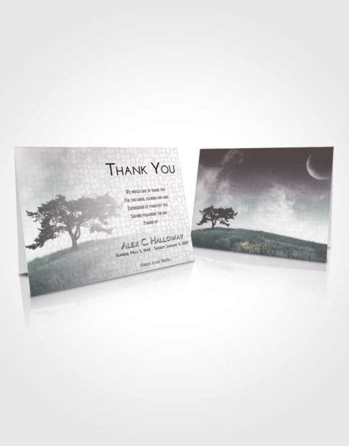 Funeral Thank You Card Template Morning Solumn Tree