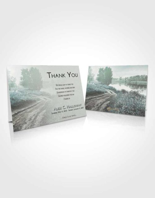 Funeral Thank You Card Template Morning Summer Drive