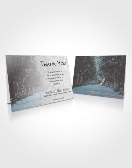 Funeral Thank You Card Template Morning Summer Forest