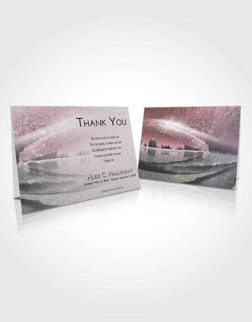 Funeral Thank You Card Template Morning Summer Waves