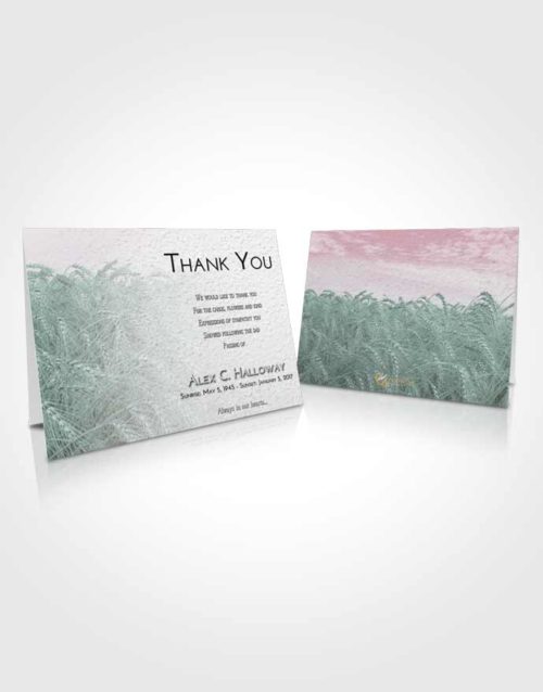 Funeral Thank You Card Template Morning Summer Wheat