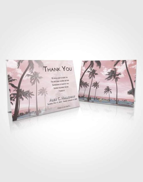 Funeral Thank You Card Template Morning Tropical Breeze