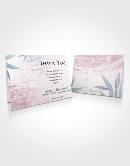 Funeral Thank You Card Template Morning Water Droplet