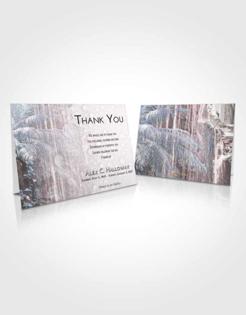 Funeral Thank You Card Template Morning Waterfall Breeze