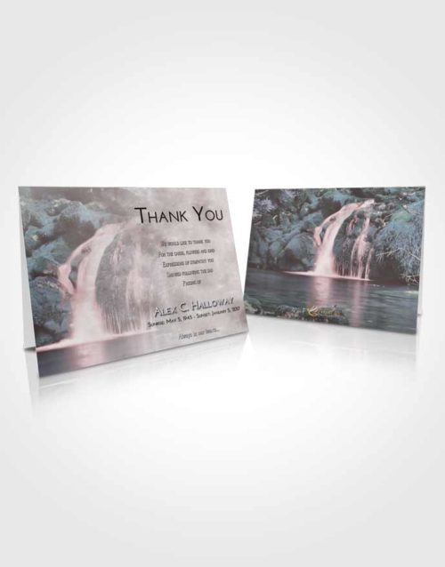 Funeral Thank You Card Template Morning Waterfall Clarity