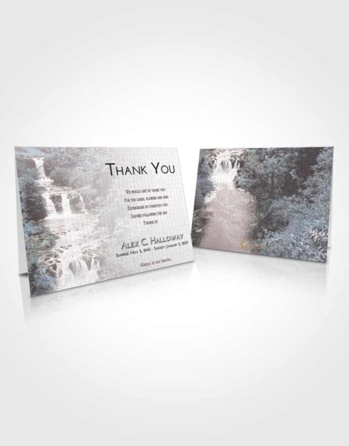 Funeral Thank You Card Template Morning Waterfall Liberty