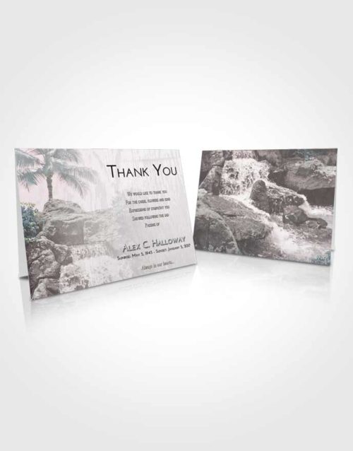Funeral Thank You Card Template Morning Waterfall Masterpiece