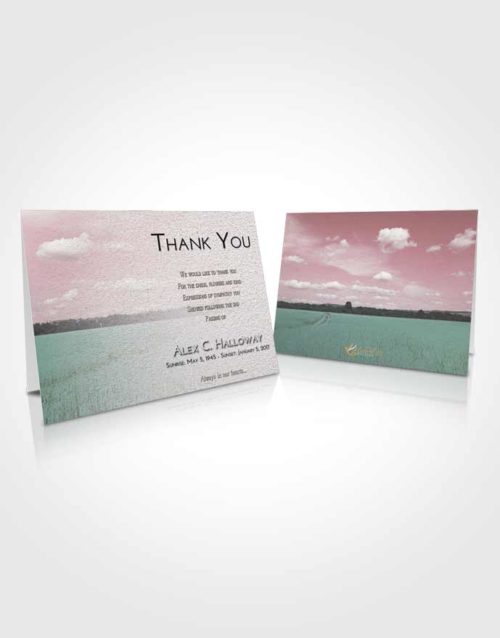 Funeral Thank You Card Template Morning Wheat Serenity