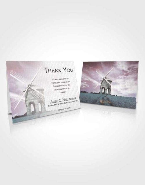 Funeral Thank You Card Template Morning Windmill of Honor