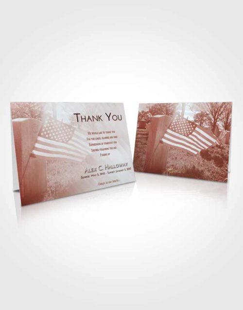 Funeral Thank You Card Template Ruby Love American Smile