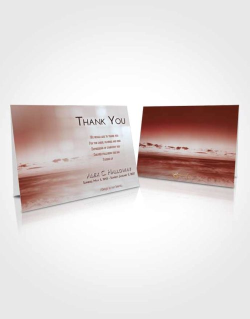 Funeral Thank You Card Template Ruby Love Beautiful Sunset