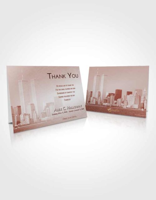 Funeral Thank You Card Template Ruby Love Cityscape