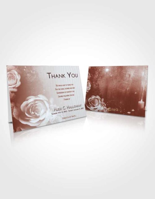 Funeral Thank You Card Template Ruby Love Flowering Garden