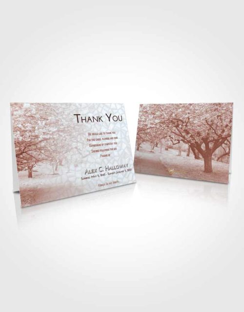 Funeral Thank You Card Template Ruby Love Flowering Path