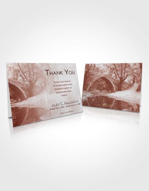 Funeral Thank You Card Template Ruby Love Forest Bridge