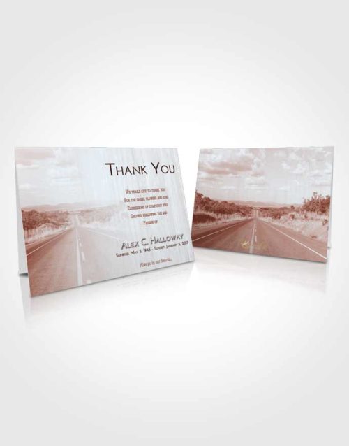 Funeral Thank You Card Template Ruby Love Highway Cruise