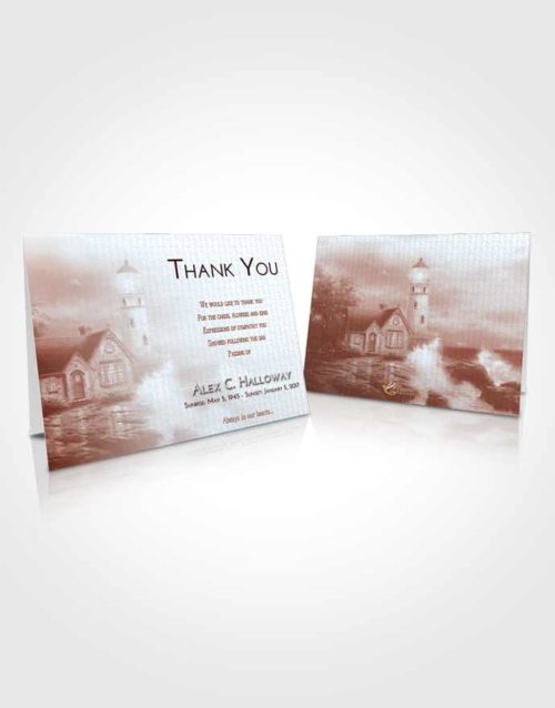 Funeral Thank You Card Template Ruby Love Lighthouse Lookout