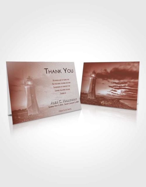 Funeral Thank You Card Template Ruby Love Lighthouse Magnificence