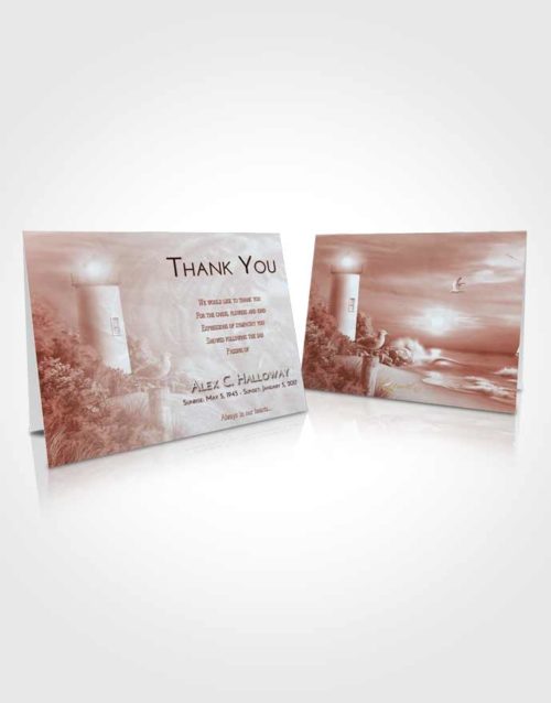 Funeral Thank You Card Template Ruby Love Lighthouse Mystery