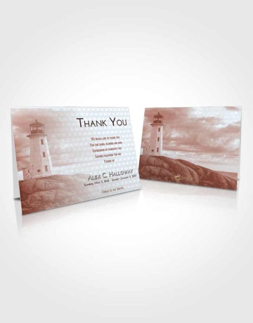 Funeral Thank You Card Template Ruby Love Lighthouse Safety