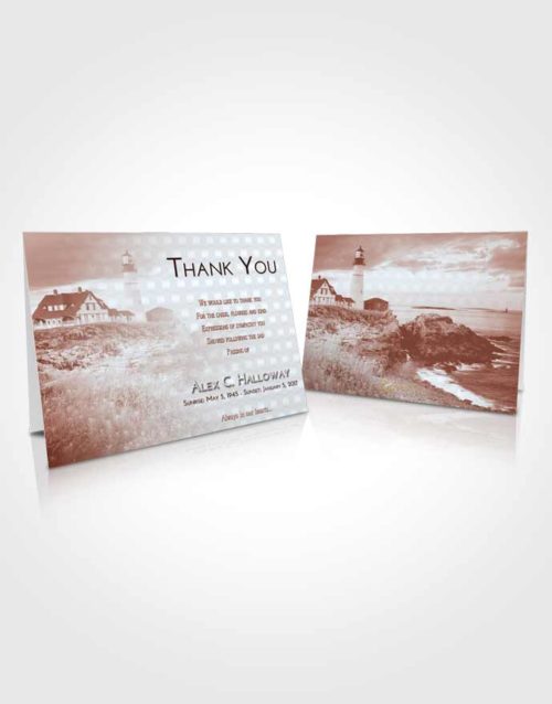 Funeral Thank You Card Template Ruby Love Lighthouse Secret