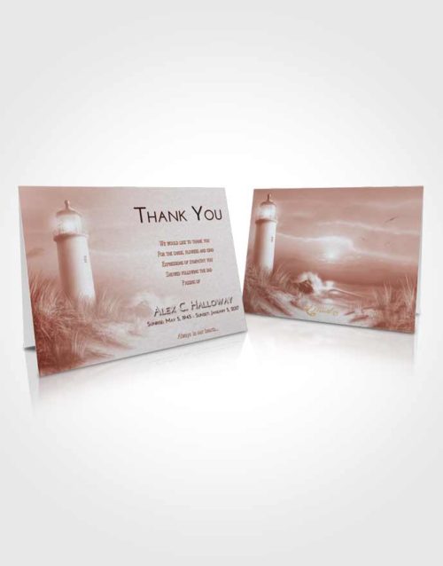 Funeral Thank You Card Template Ruby Love Lighthouse Serenity