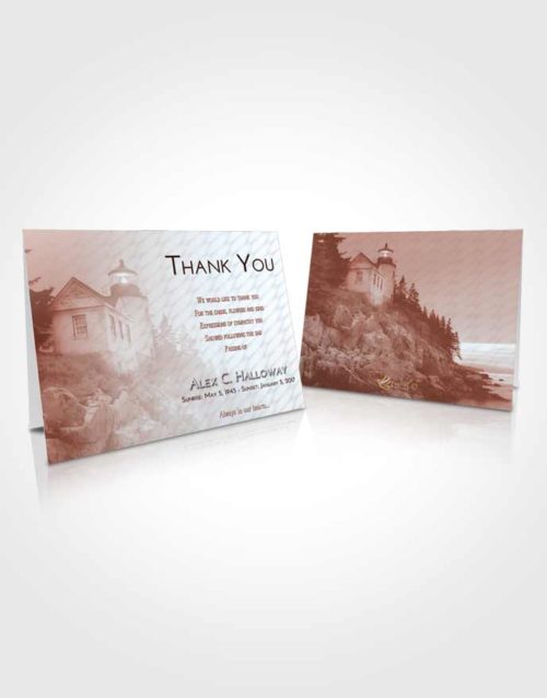 Funeral Thank You Card Template Ruby Love Lighthouse on the Rocks