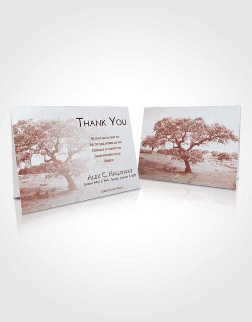 Funeral Thank You Card Template Ruby Love Loving Leaves