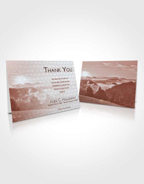 Funeral Thank You Card Template Ruby Love Misty Forest