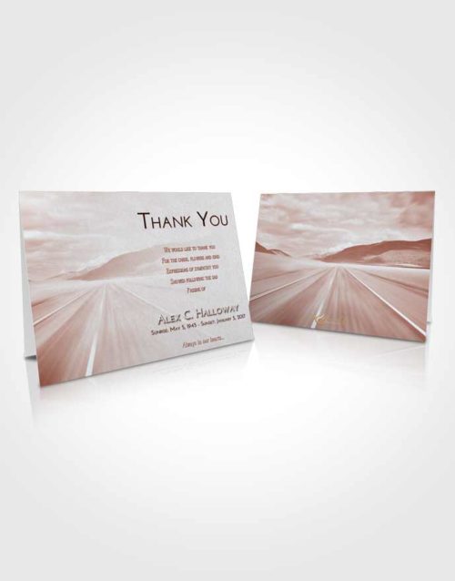 Funeral Thank You Card Template Ruby Love Morning Highway