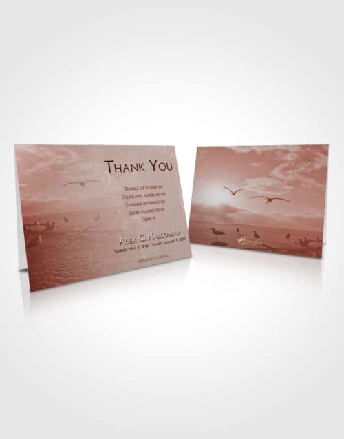 Funeral Thank You Card Template Ruby Love Natural Beach