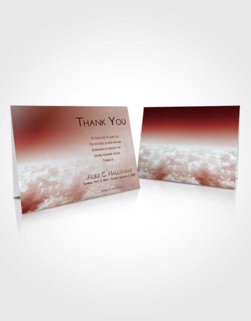 Funeral Thank You Card Template Ruby Love Return to the Clouds
