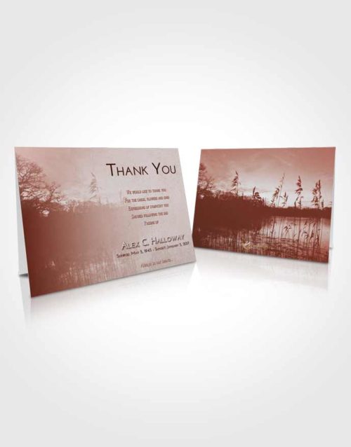 Funeral Thank You Card Template Ruby Love Serenity Lake