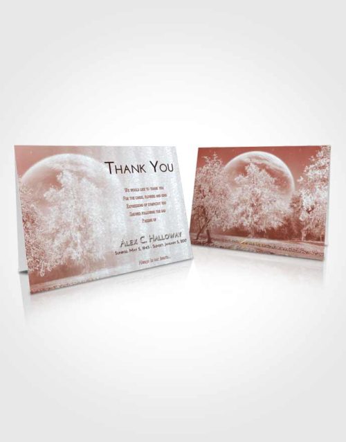 Funeral Thank You Card Template Ruby Love Snowy Love